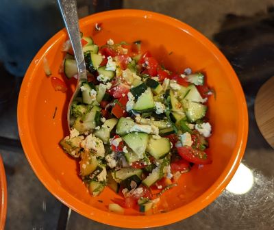 Cucumber-Tomato-Feta Salad